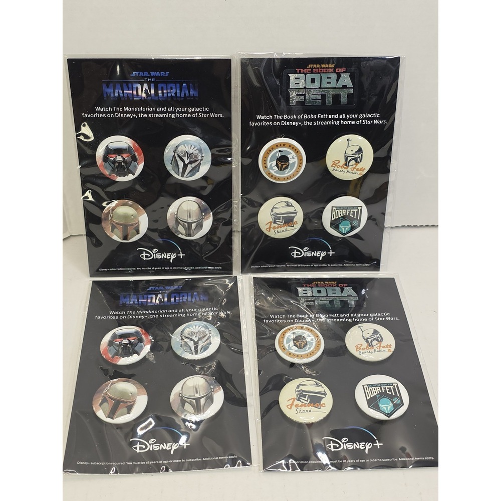Disneyland Star Wars Nite 2022 The Mandalorian & Boba Fett Button 2 Sets